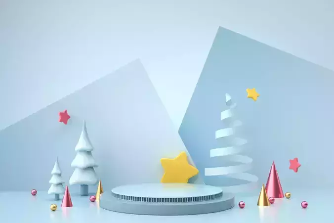 Christmas e-commerce promotion display scene 28