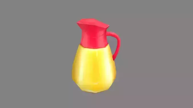 Cartoon plastic oil can - oil bottle