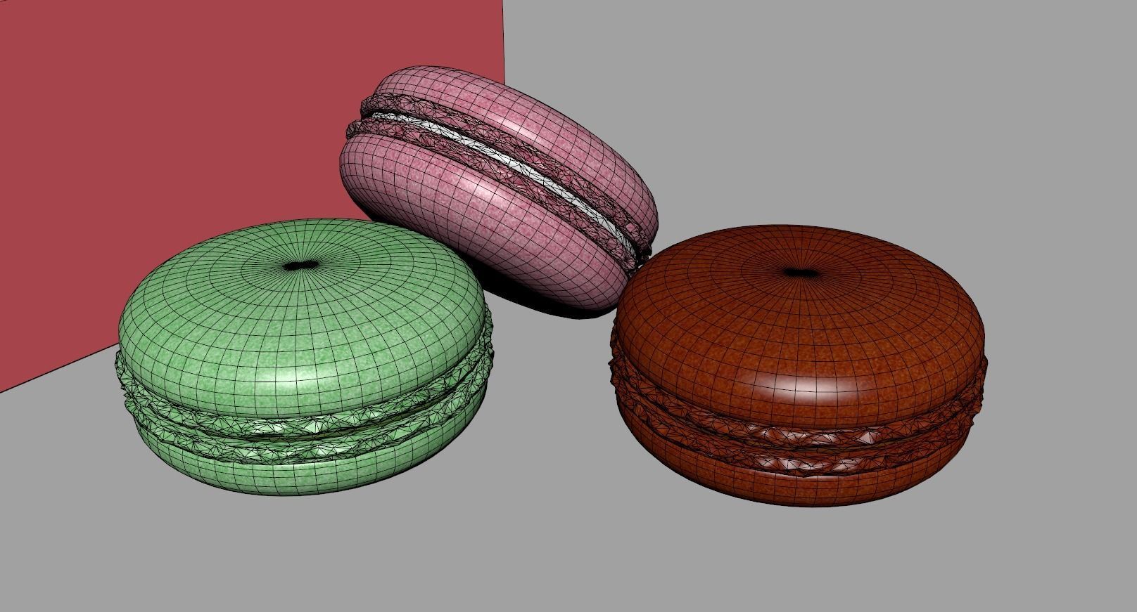 Macarons box with inside 3D model_8