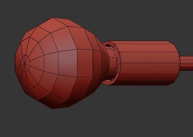 CLIFF modern brass chandelier with five light bulbs 3D model_4