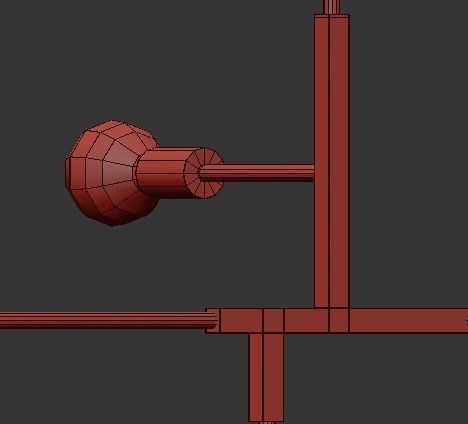 CLIFF modern brass chandelier with five light bulbs 3D model_2