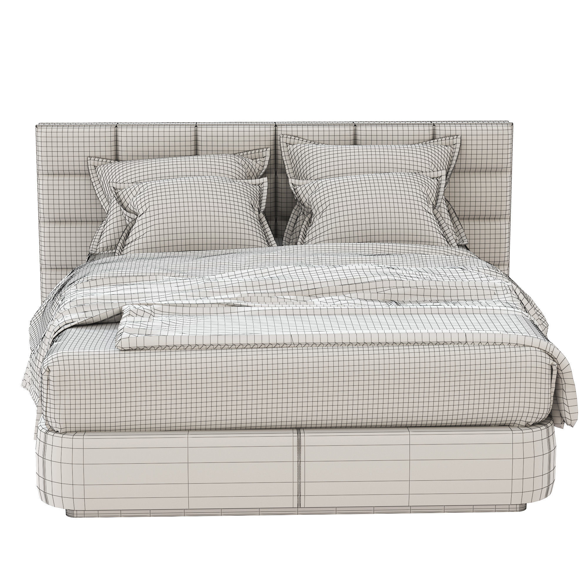 Lawrence Bed by Minotti 3D model_6