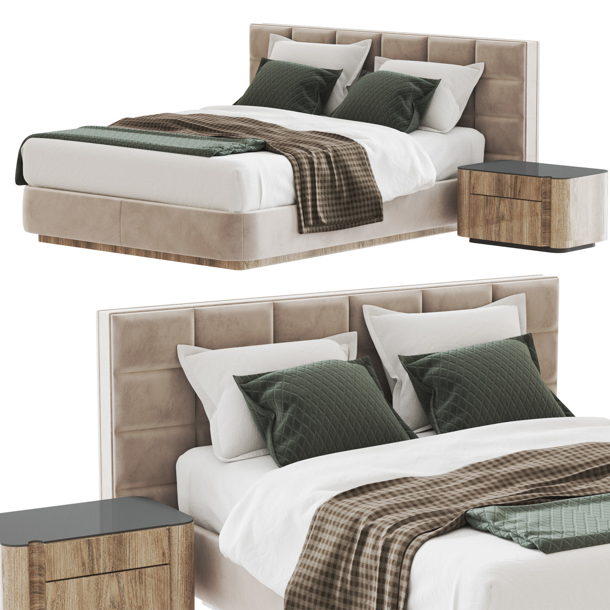 Lawrence Bed by Minotti 3D model_10