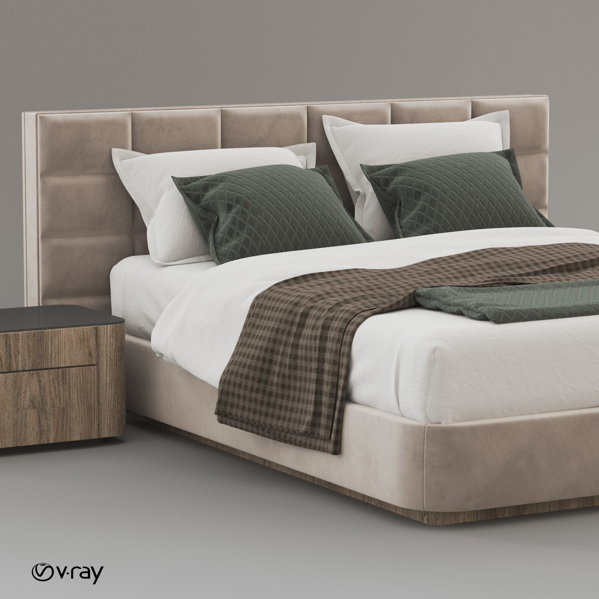 Lawrence Bed by Minotti 3D model_5