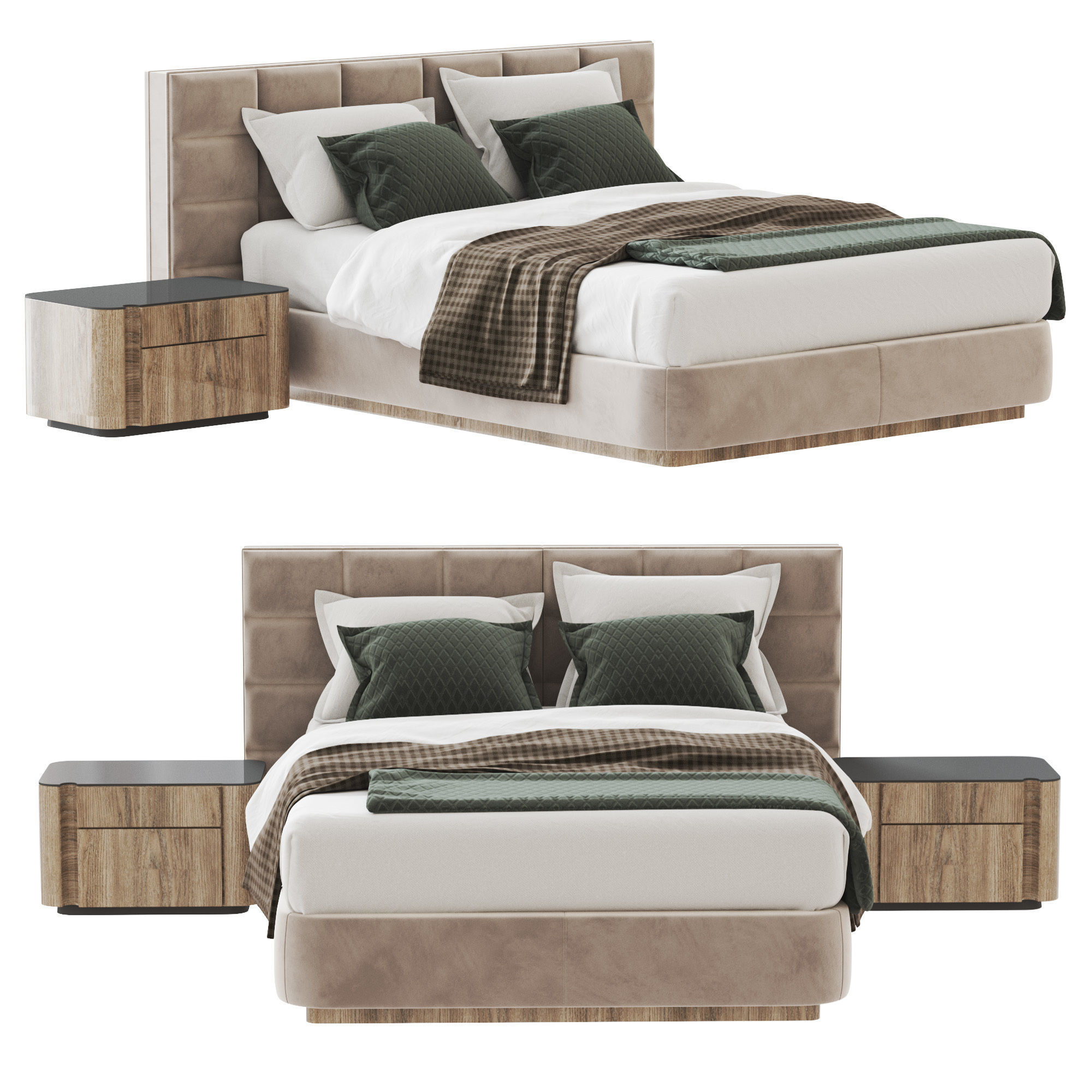 Lawrence Bed by Minotti 3D model_9