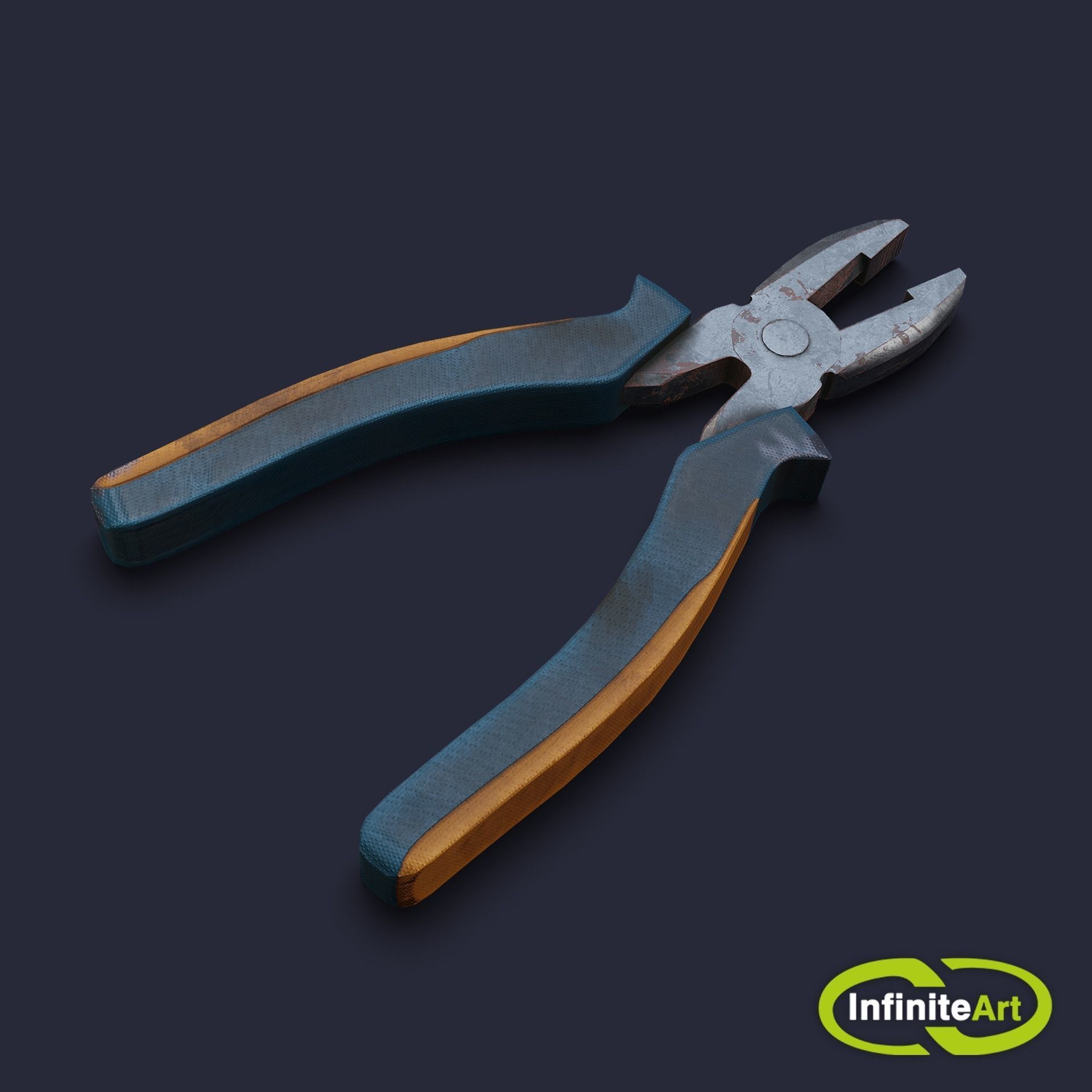 Pliers Low-poly 3D model_2