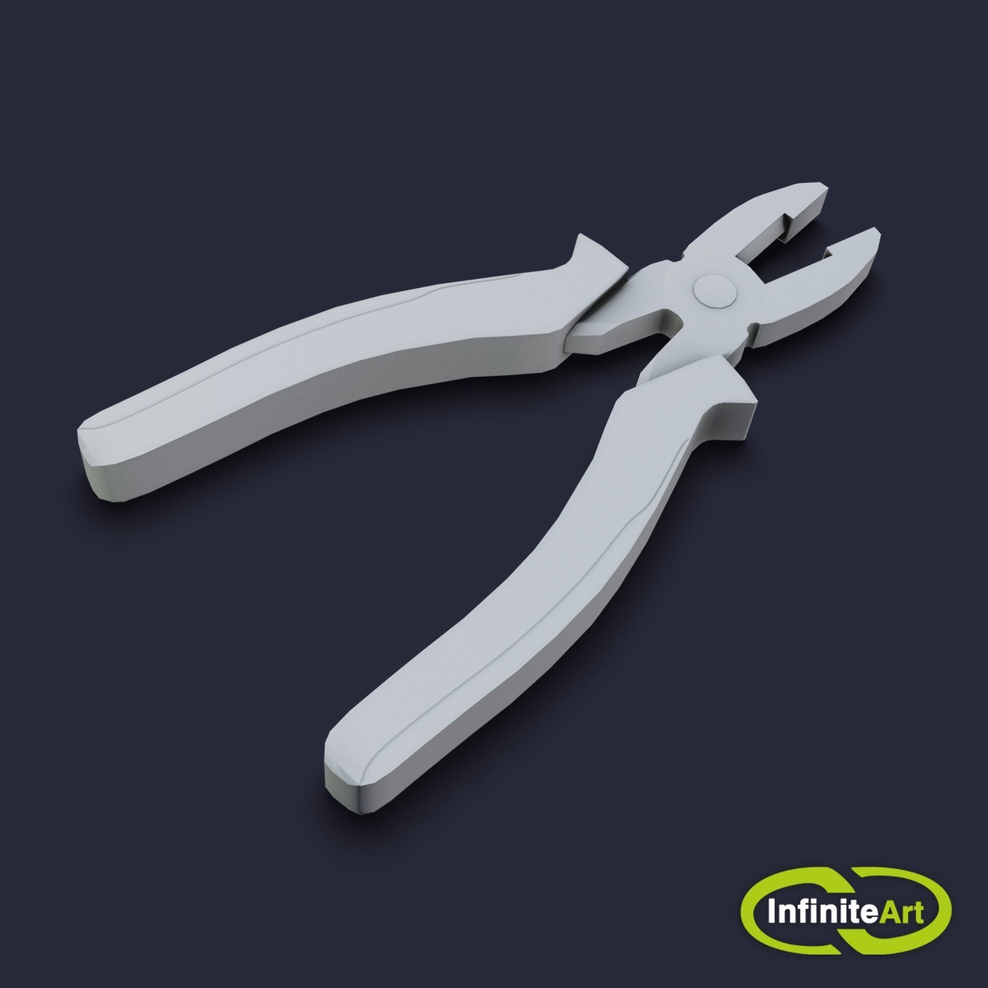 Pliers Low-poly 3D model_3
