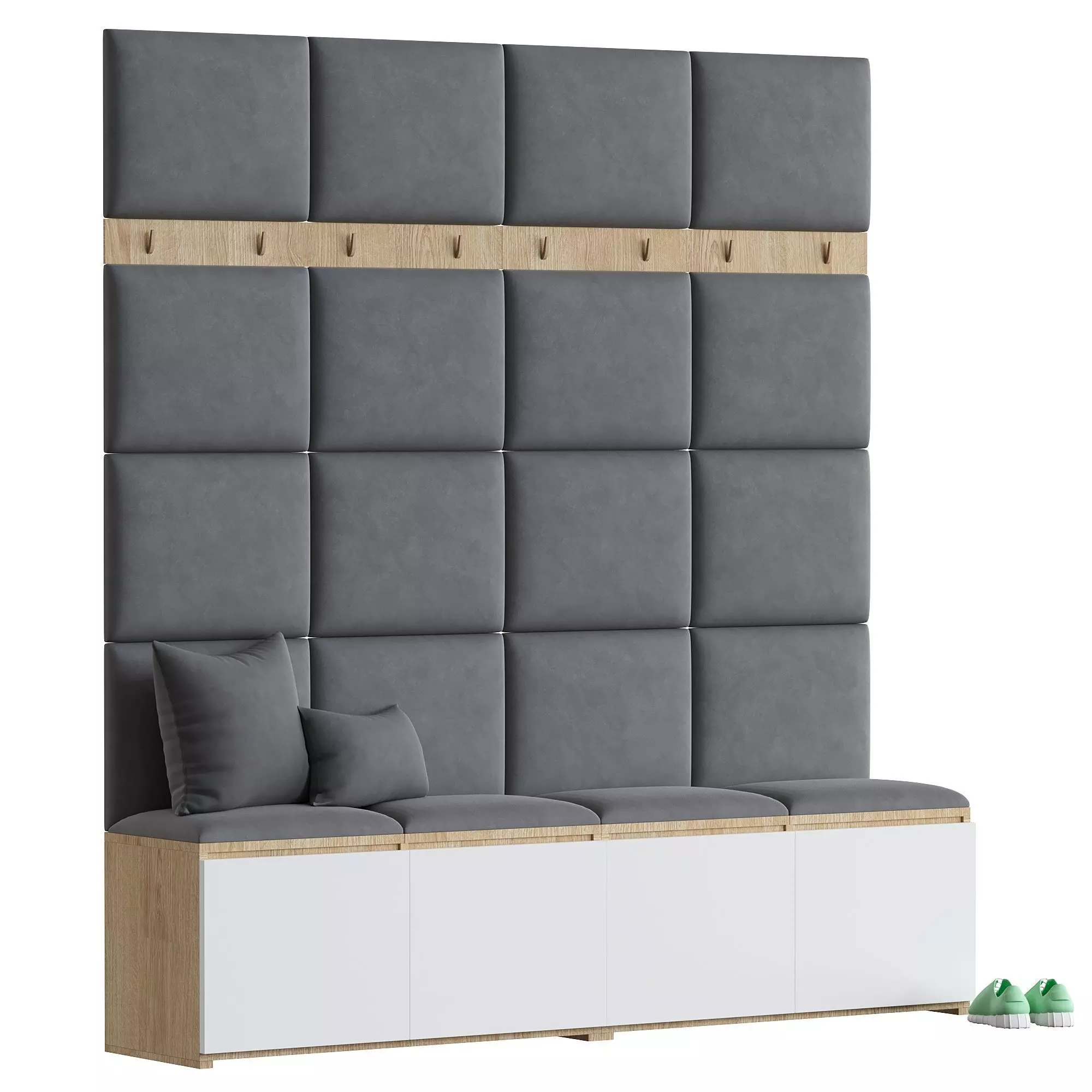 hallway set 6 stowaway storage bench bedroom furniture sets home 3D model_0