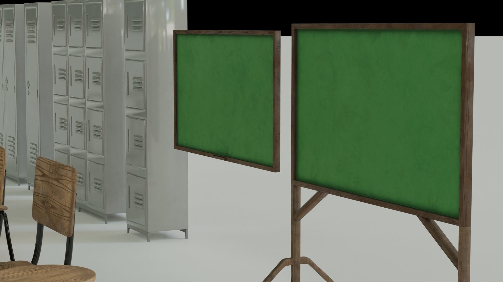 School Assets Low-poly 3D model_7