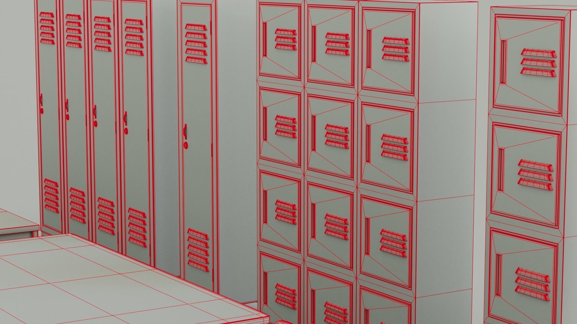 School Assets Low-poly 3D model_12