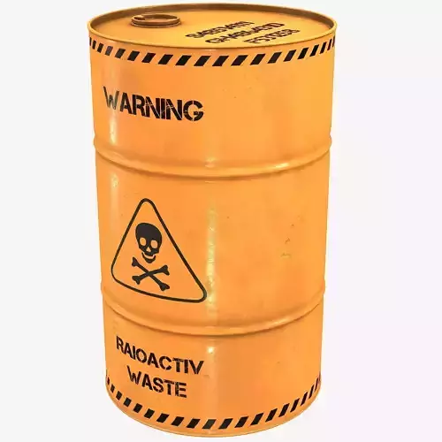 Radioactive Waste Barrel model Low-poly 3D model