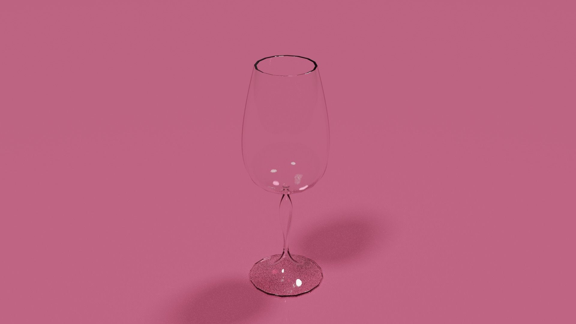 wine glass Low-poly 3D model_1