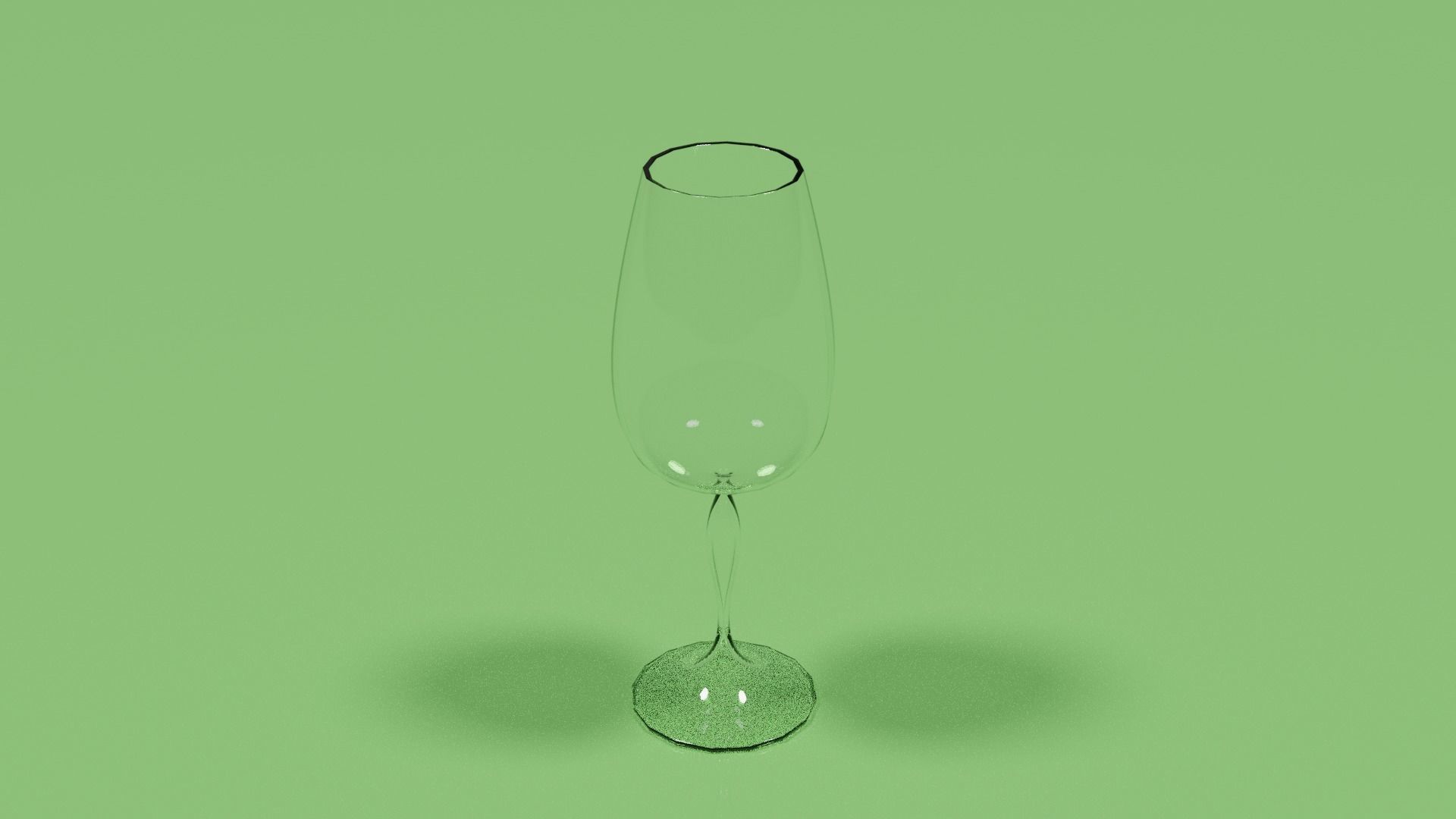 wine glass Low-poly 3D model_2