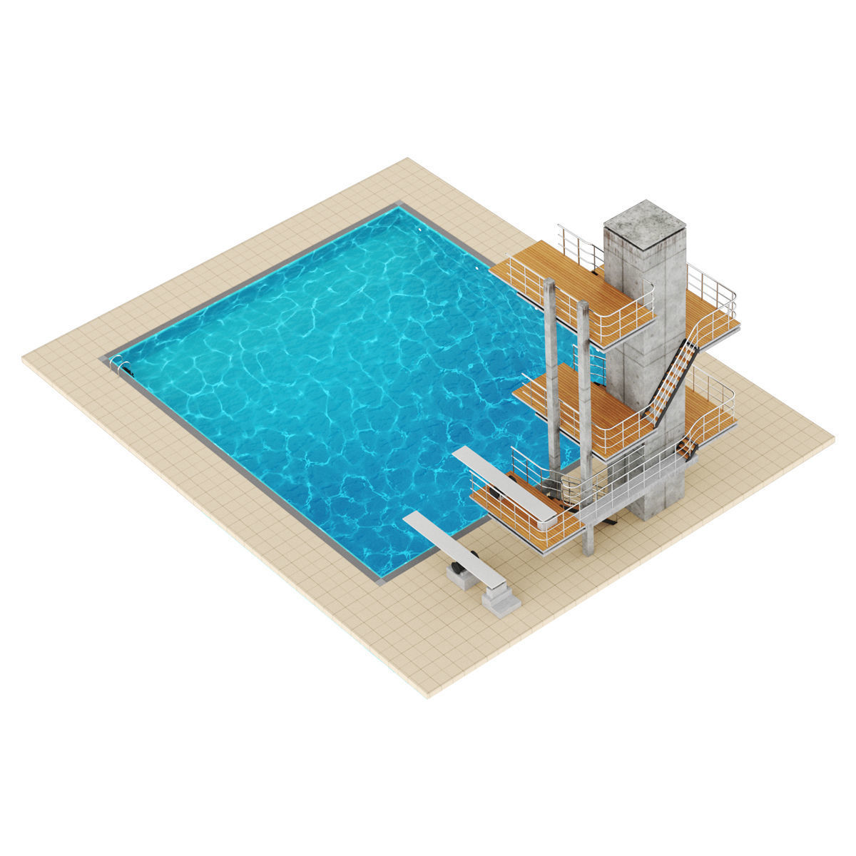 Diving Pool 3D model_1