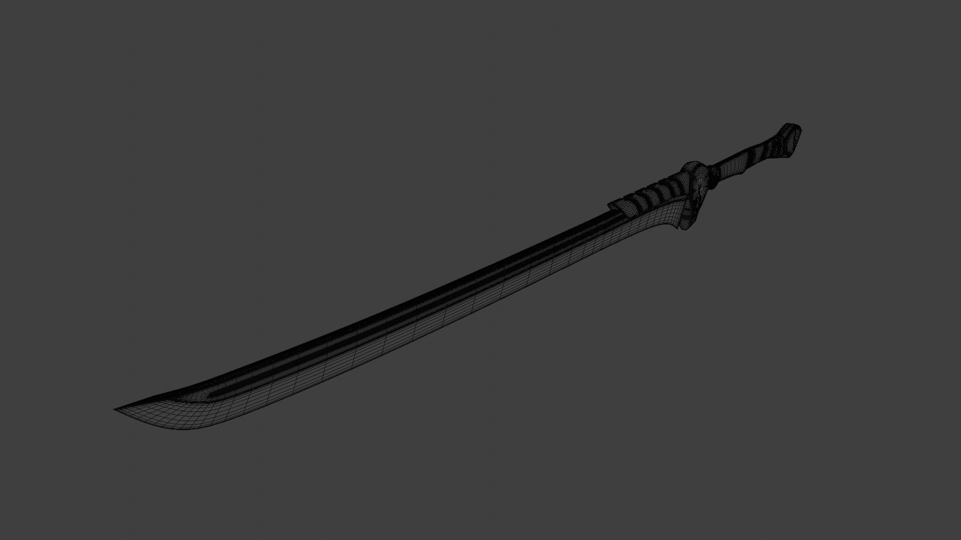 luminous sword 3D model_2