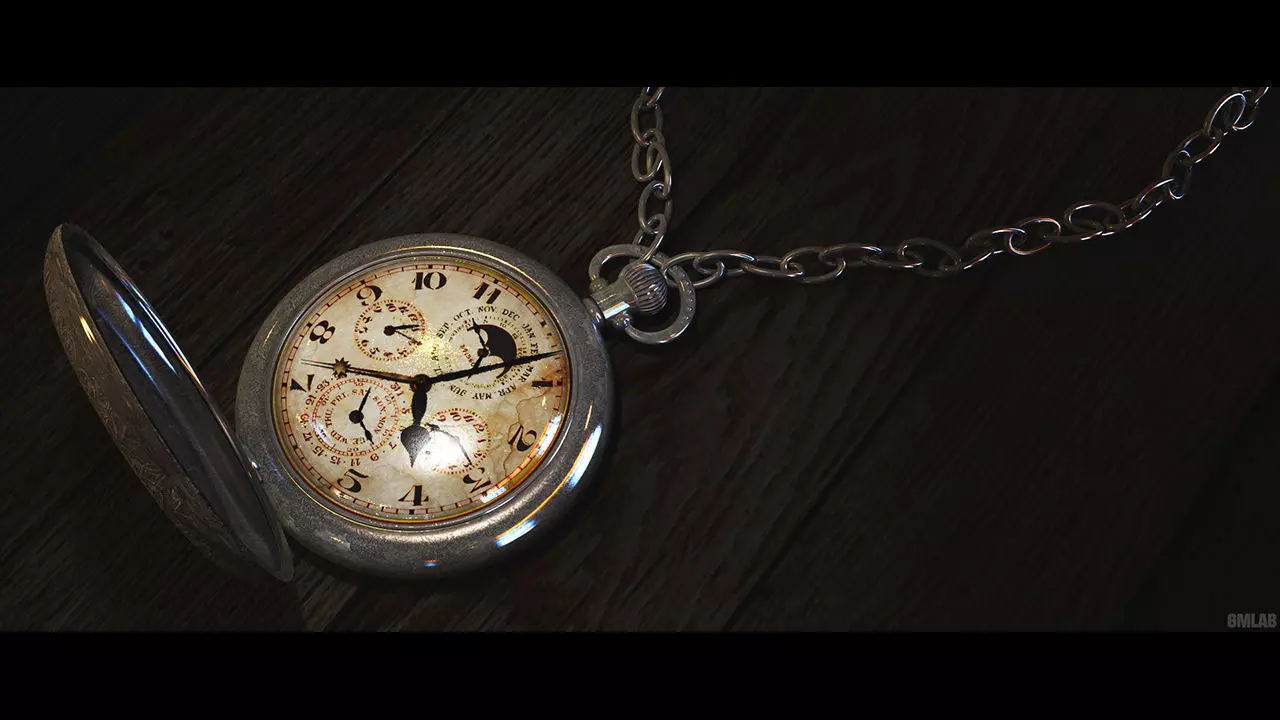 Great-grandfather Pocket Watch 3D model_0