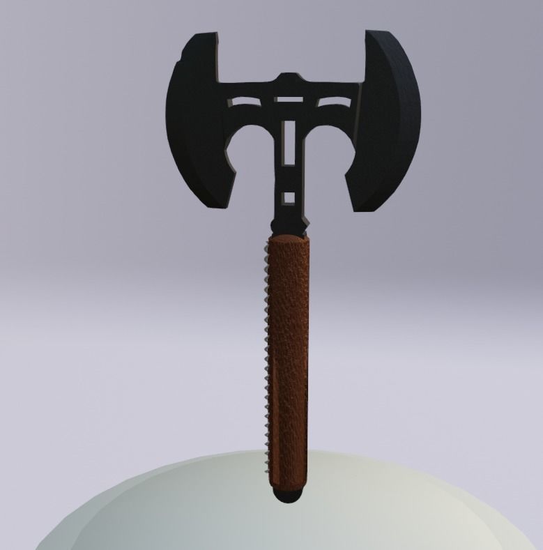 Axe Blender 3D model Free low-poly 3D model_3