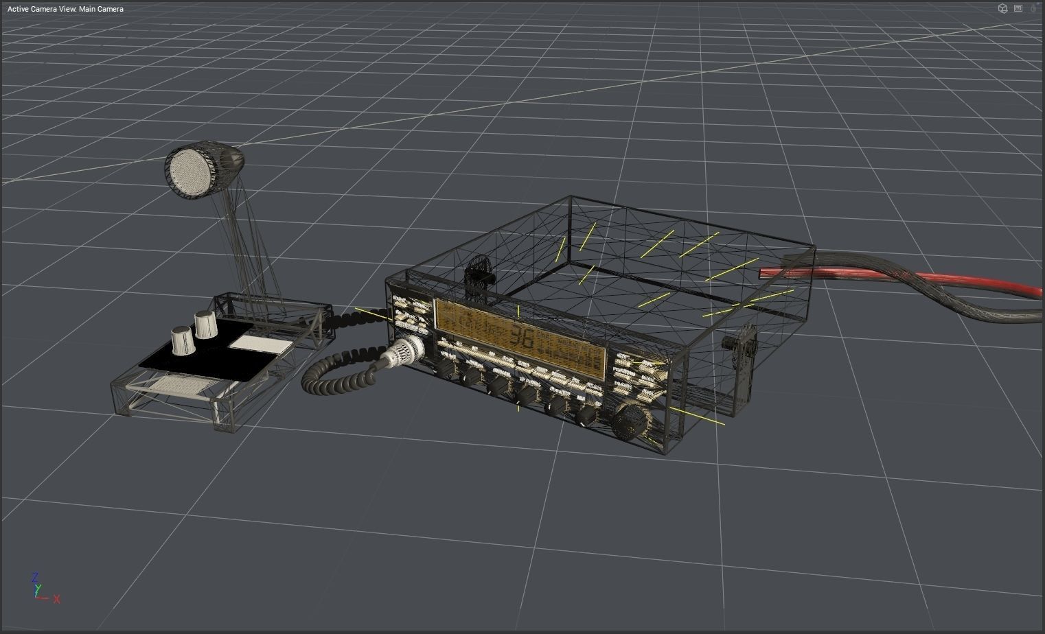 President George CB Radio 3D model_2