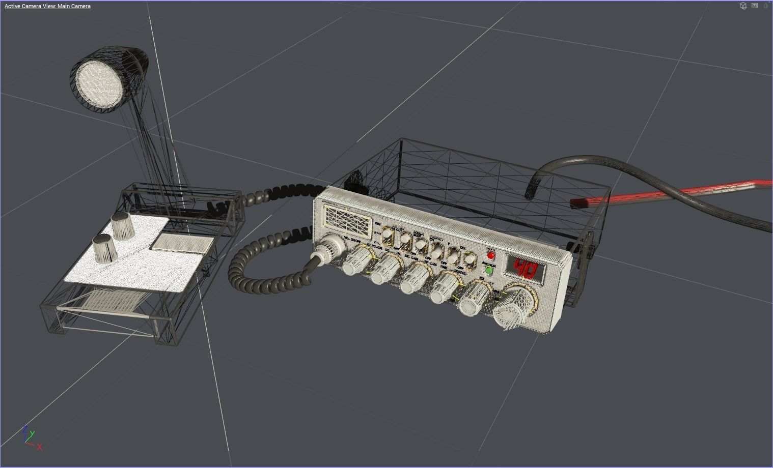 President Jackson II classic CB Radio 3D model_2