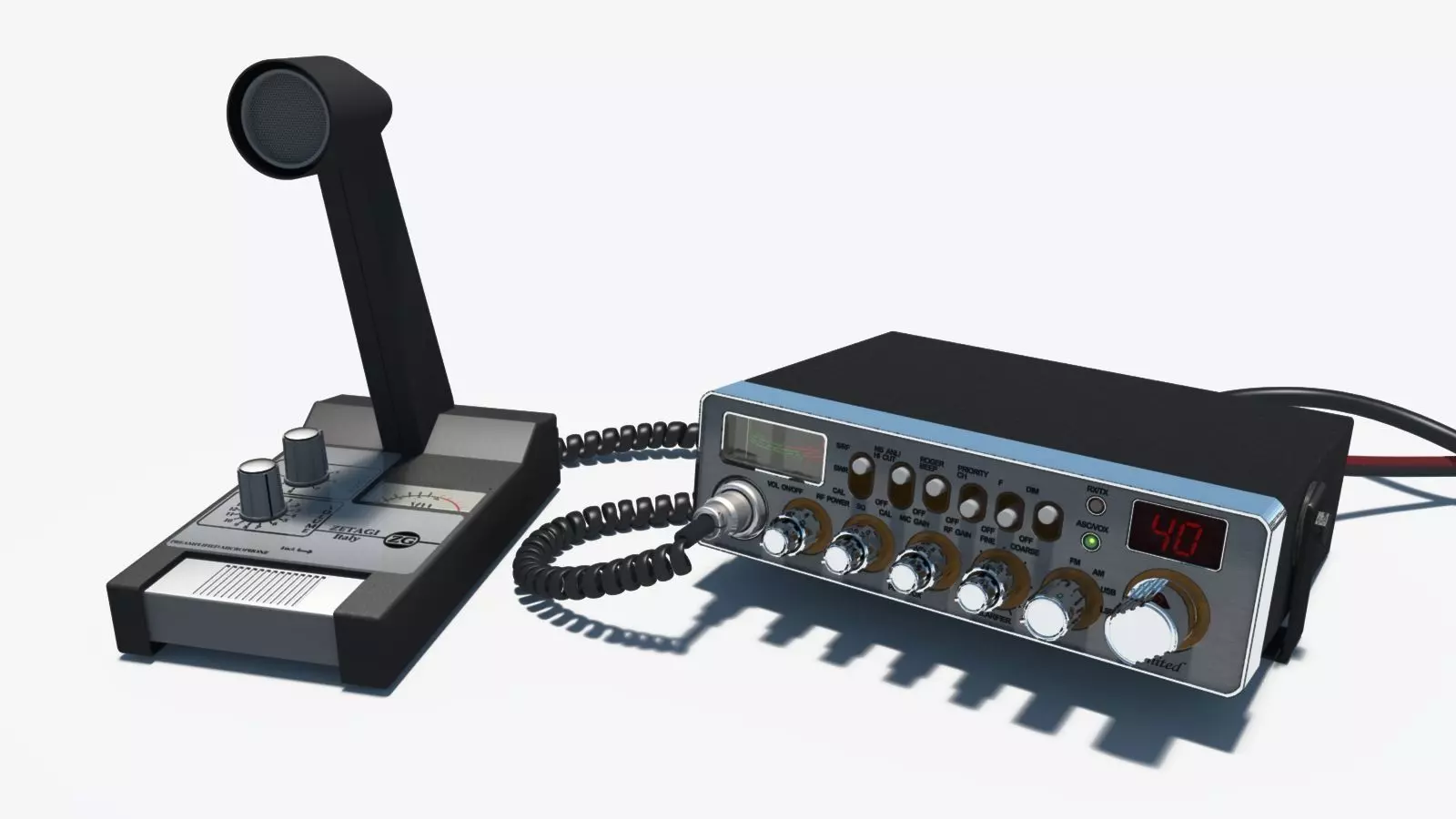 President Jackson II classic CB Radio 3D model_0