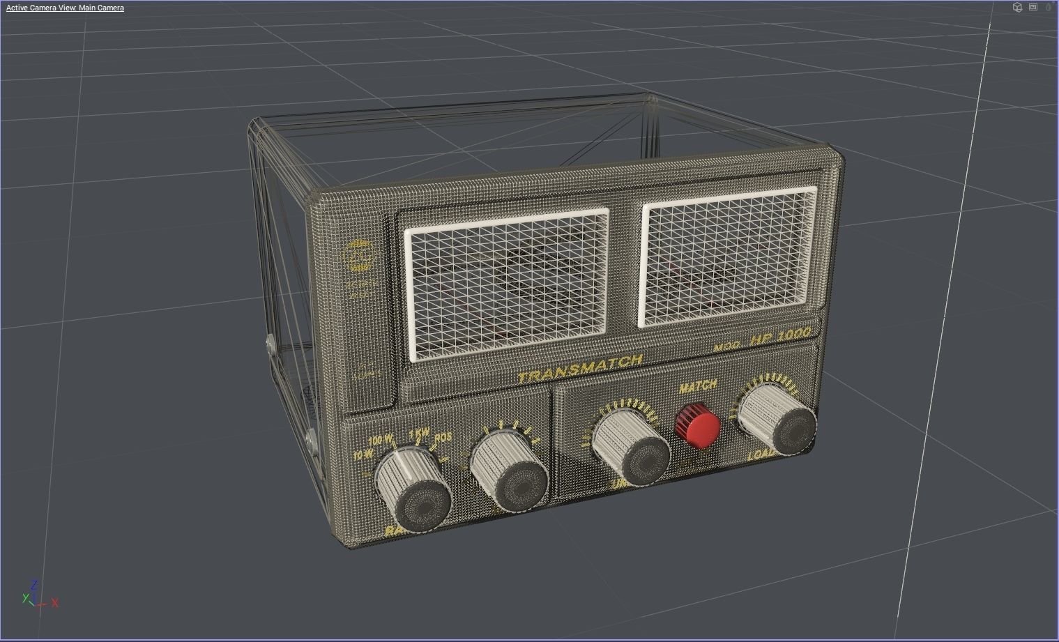 Zetagi HP-1000 SWR-Power meter 3D model_2