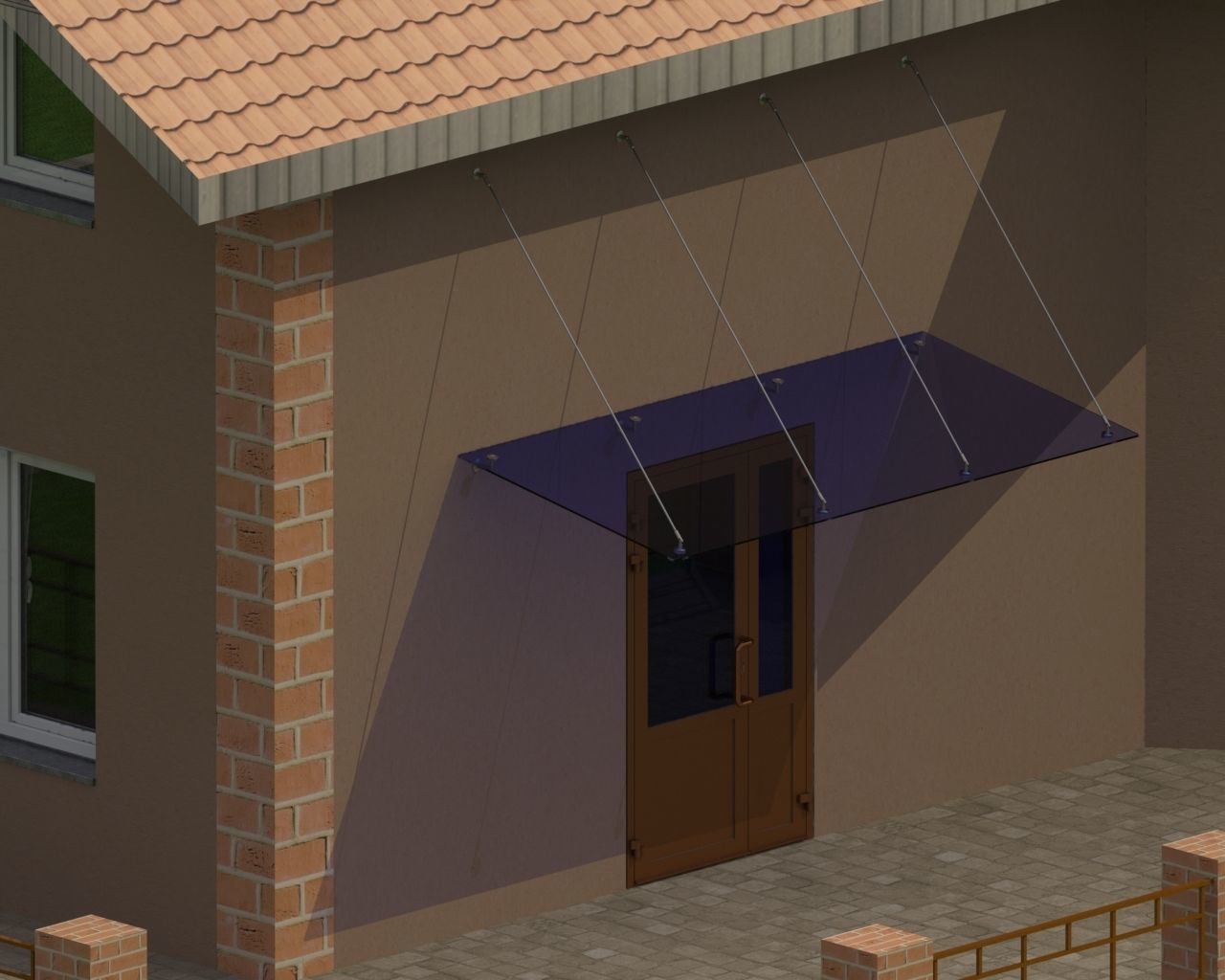 All-glass visor 3D model_2