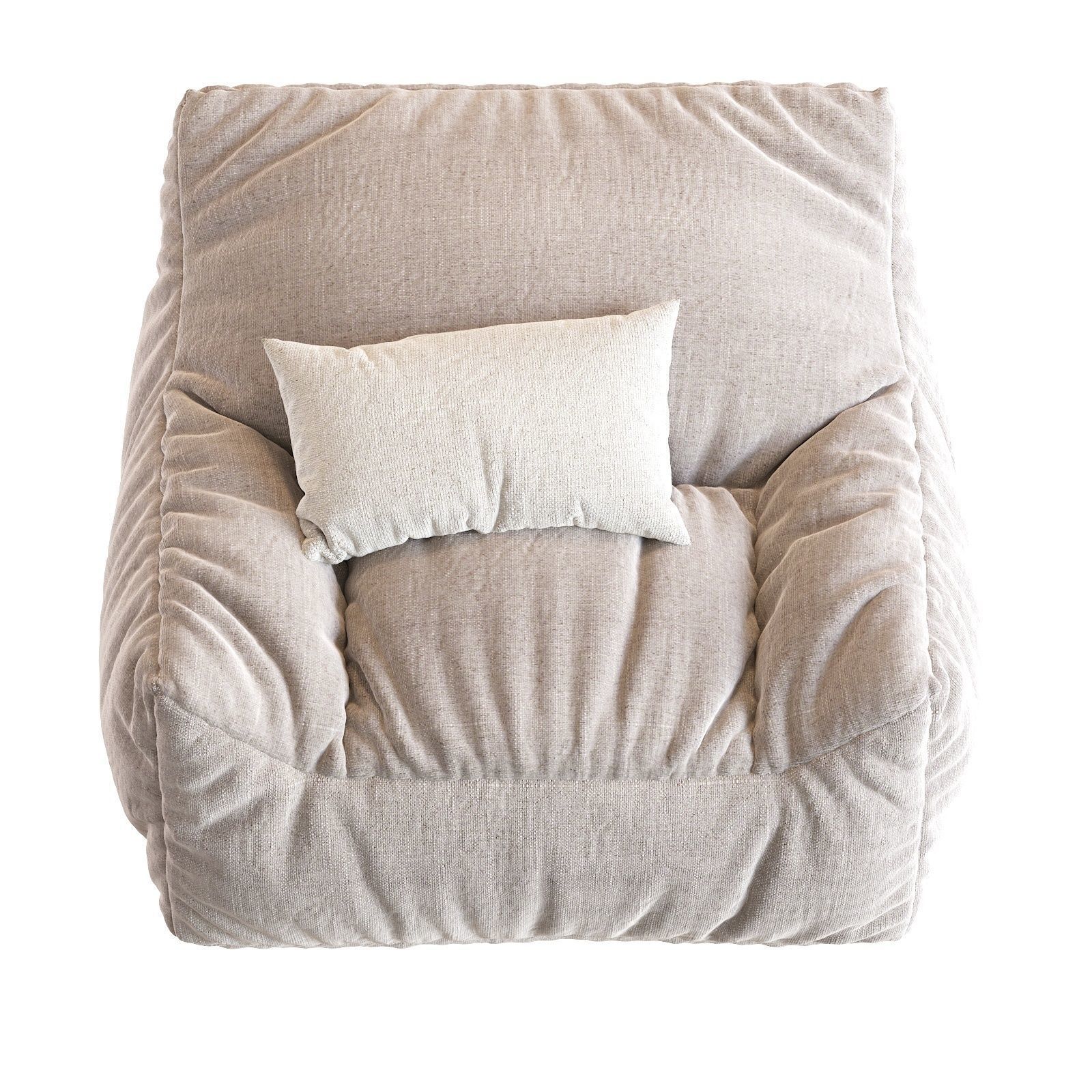 Big Joe Lux Large Bean Bag Chair Lounger 3D model_6