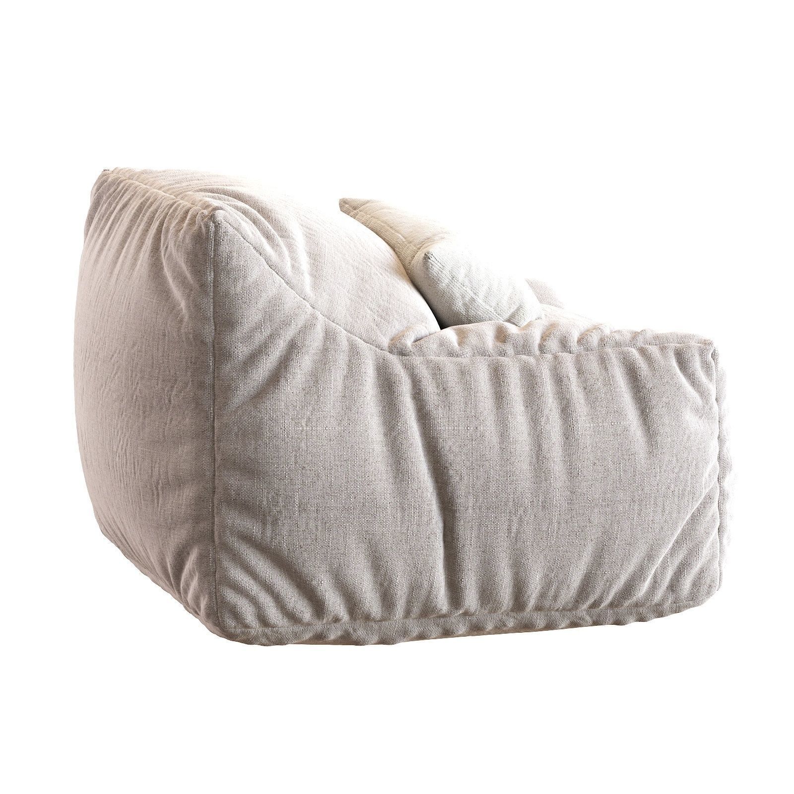 Big Joe Lux Large Bean Bag Chair Lounger 3D model_12