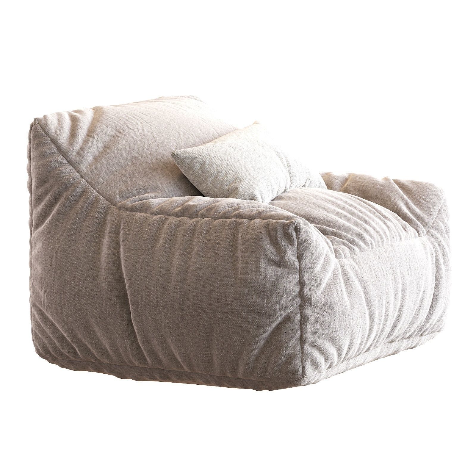 Big Joe Lux Large Bean Bag Chair Lounger 3D model_11