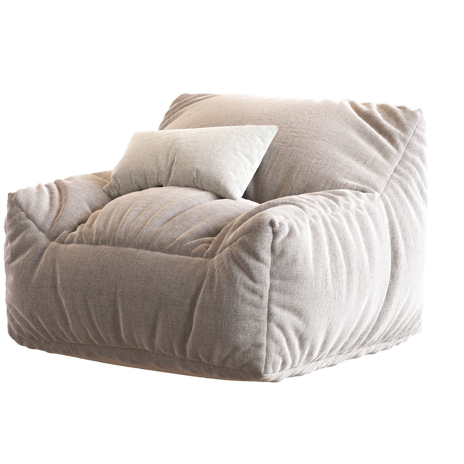 Big Joe Lux Large Bean Bag Chair Lounger 3D model_9