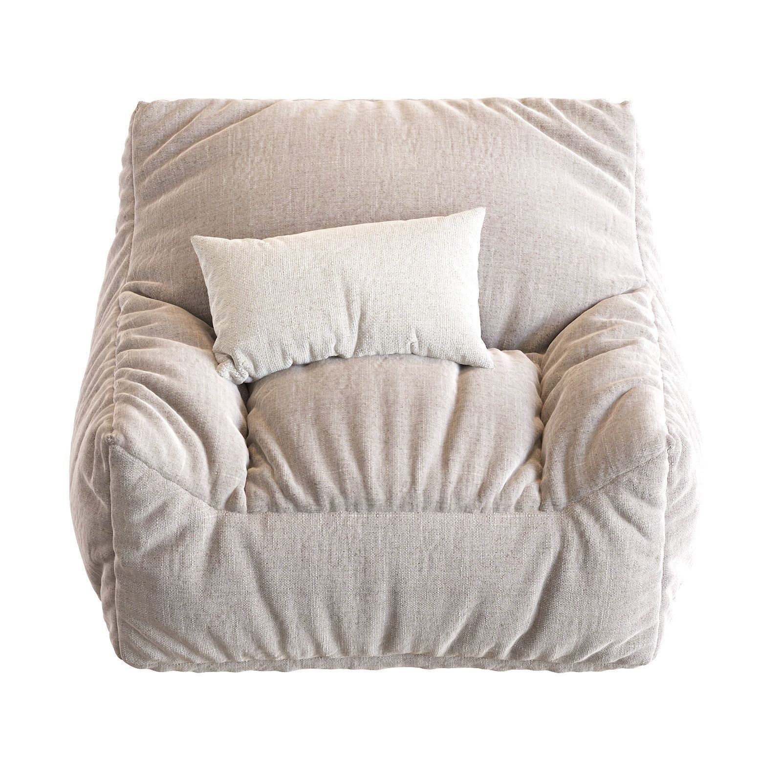 Big Joe Lux Large Bean Bag Chair Lounger 3D model_7