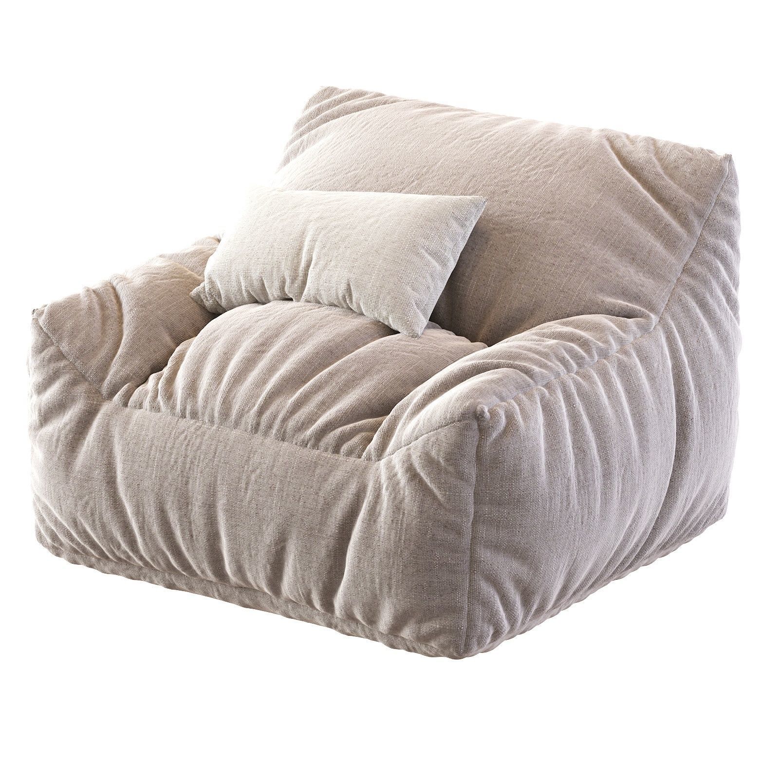 Big Joe Lux Large Bean Bag Chair Lounger 3D model_5