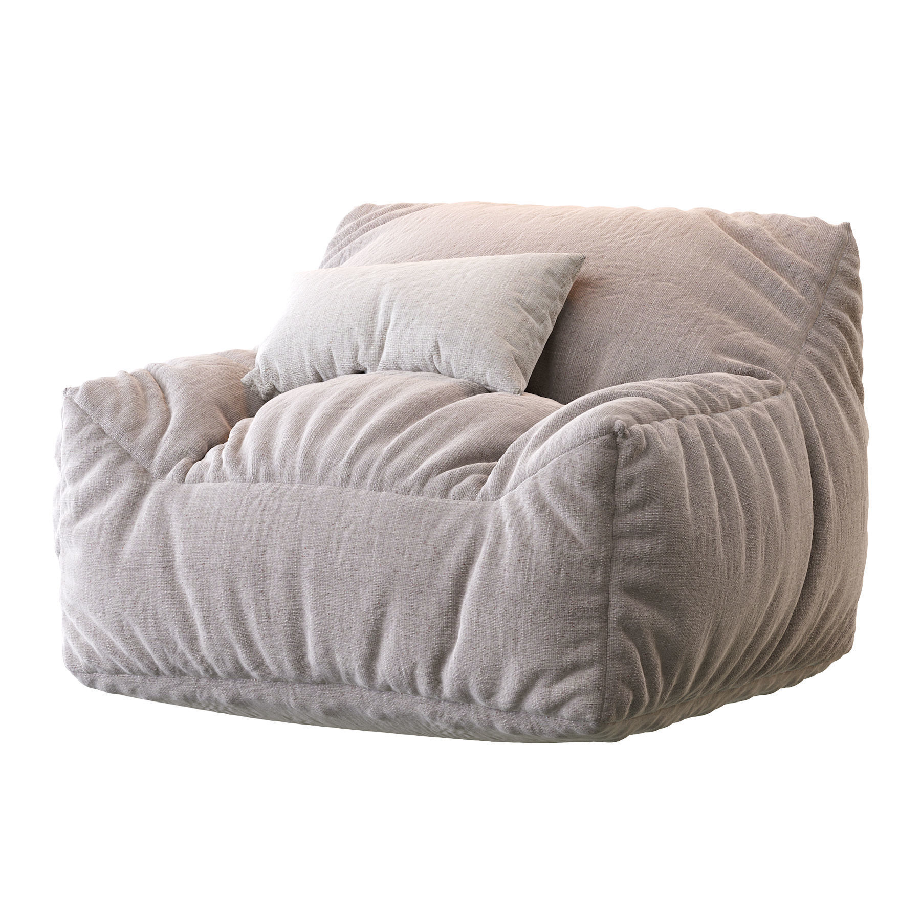 Big Joe Lux Large Bean Bag Chair Lounger 3D model_1