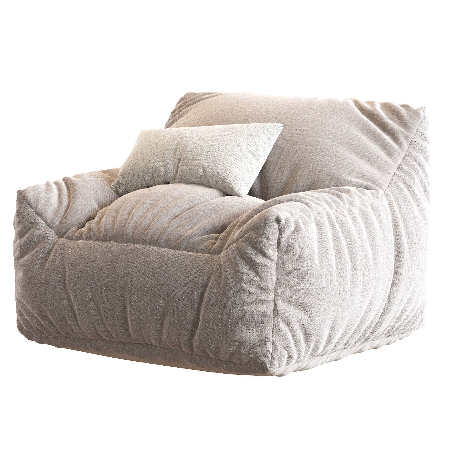 Big Joe Lux Large Bean Bag Chair Lounger 3D model_8