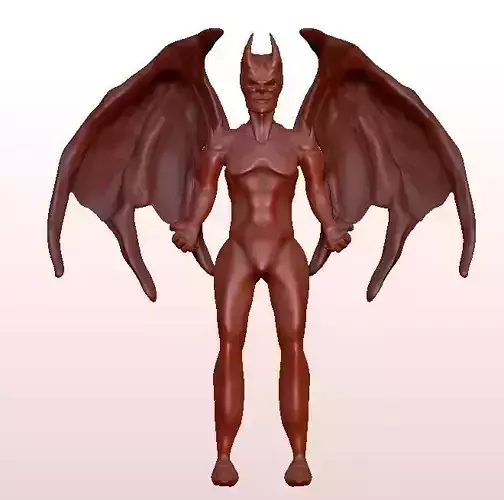 Devil demon figure with wings