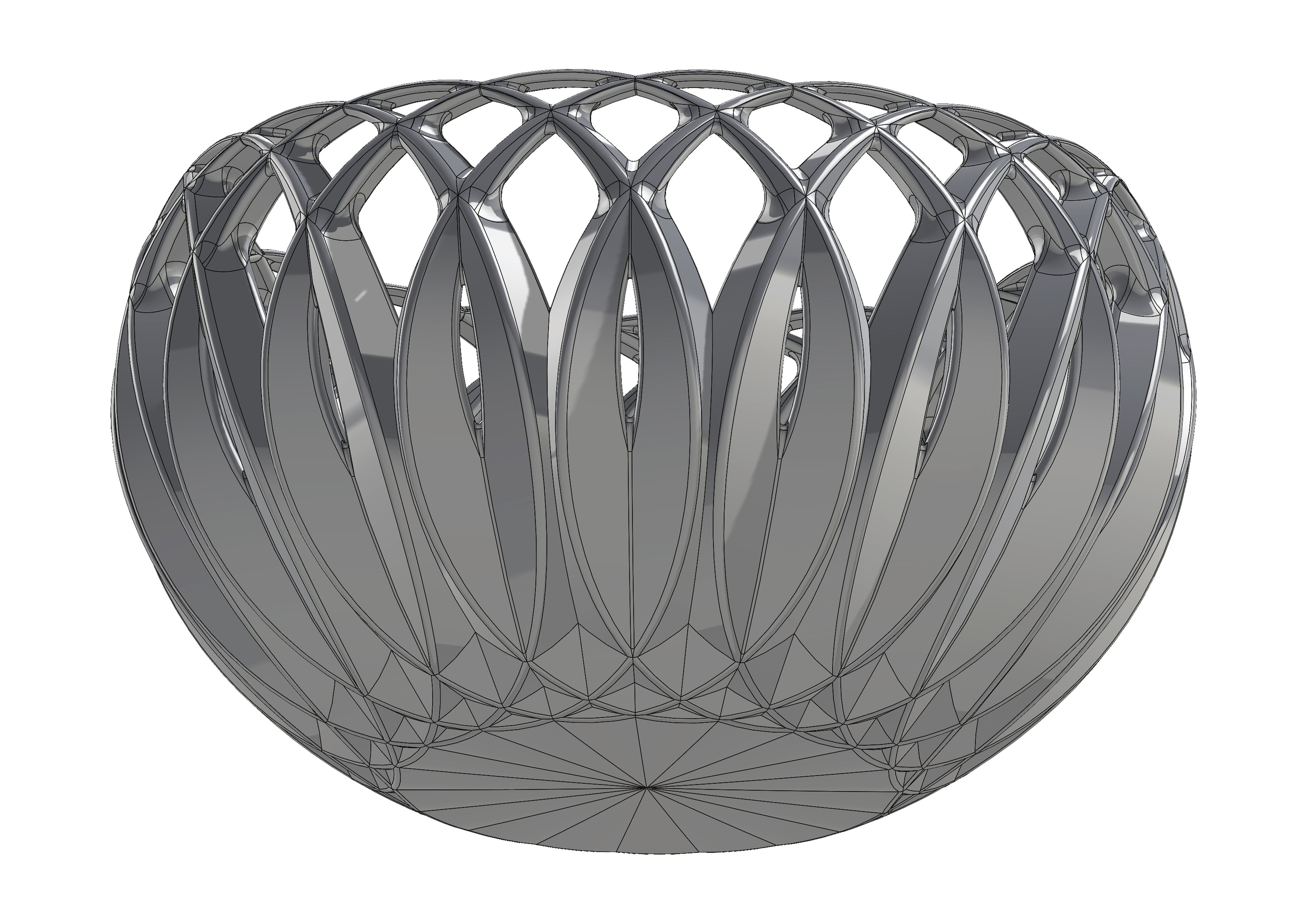 vasehub glass bowl 3D print model_5