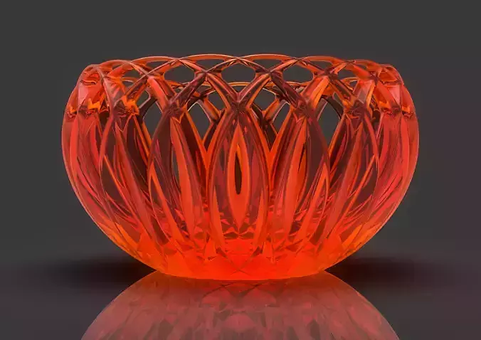 vasehub glass bowl 3D print model