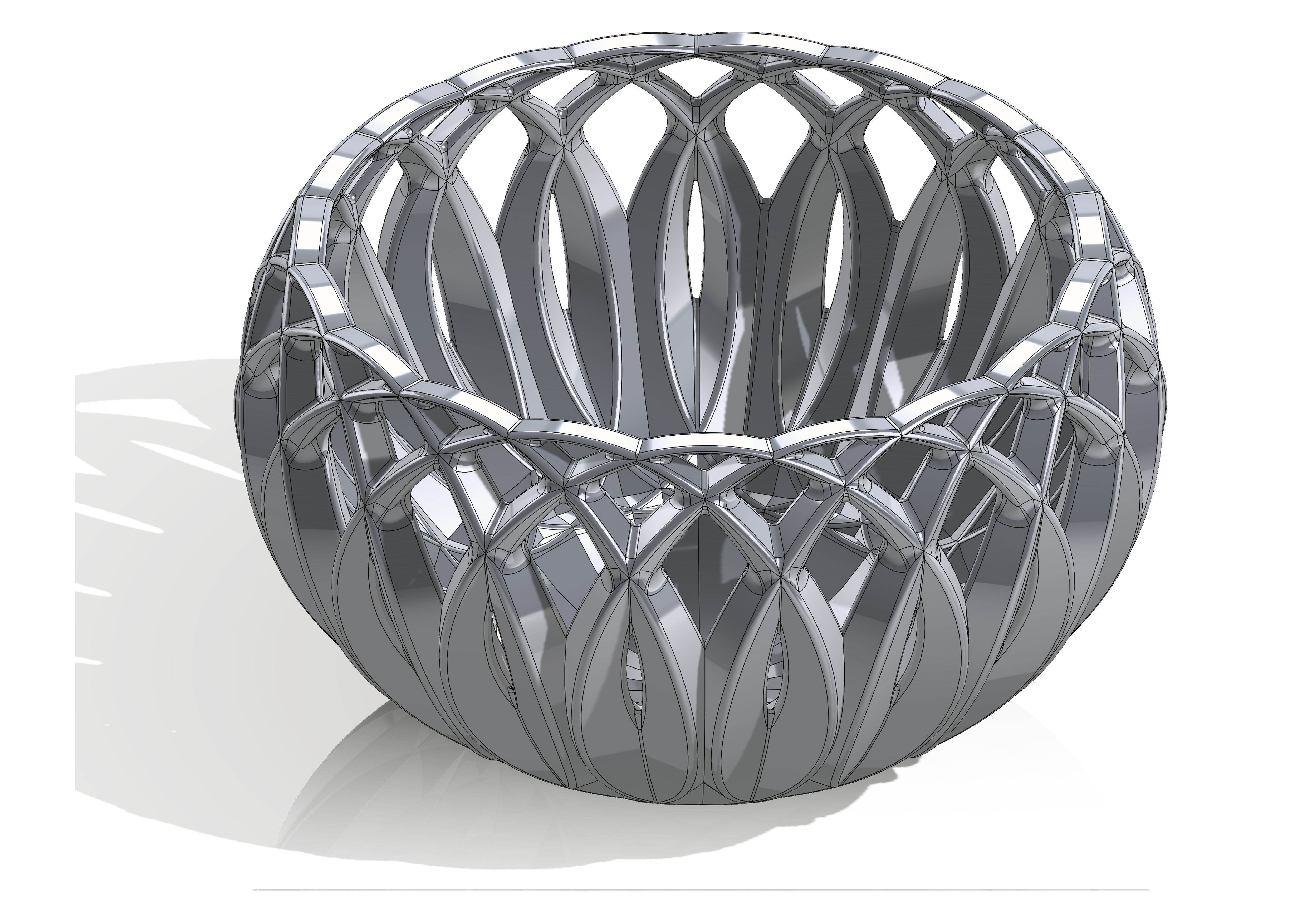 vasehub glass bowl 3D print model_3