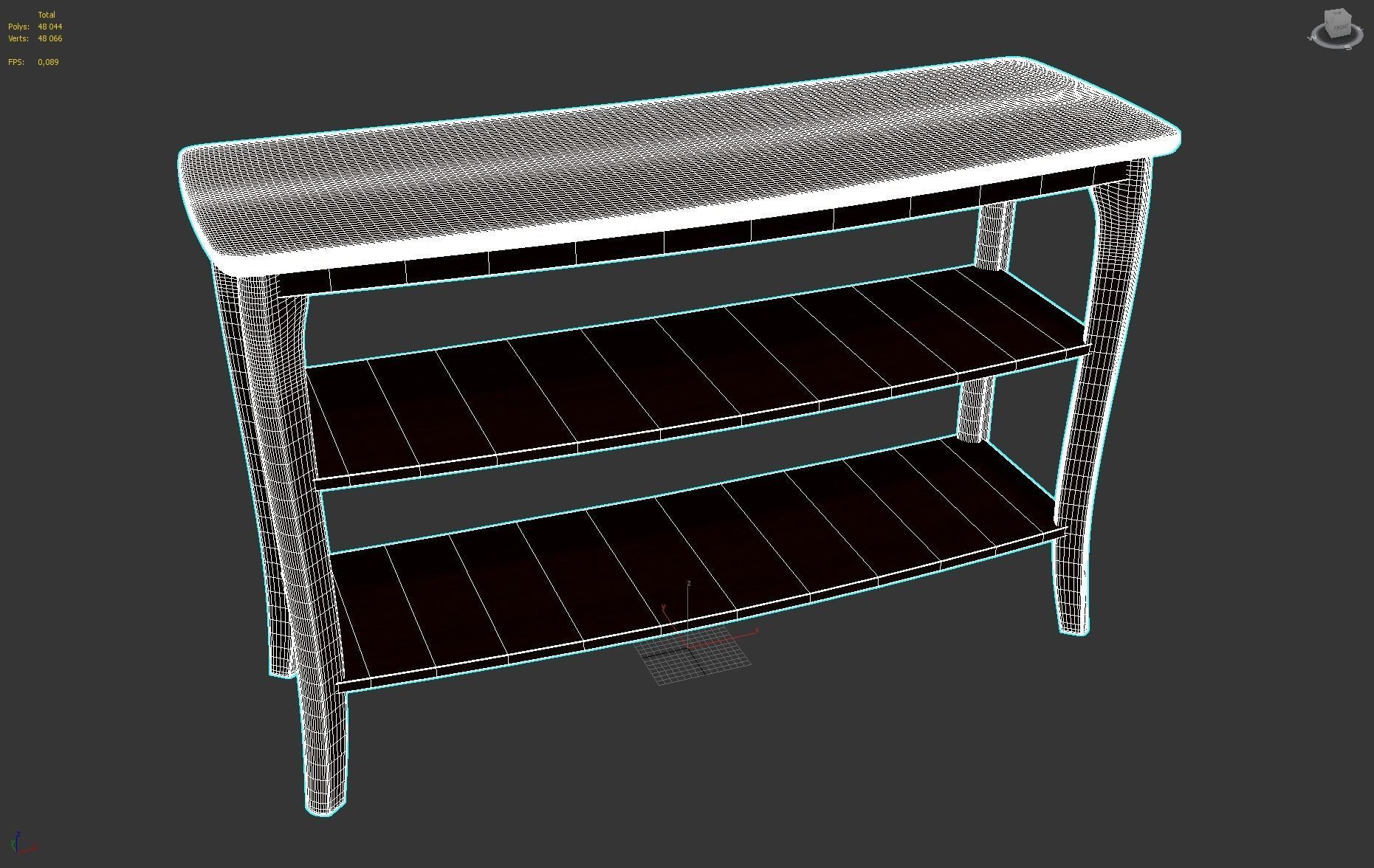 Chloe Console Table Mahogany Free 3D model_8