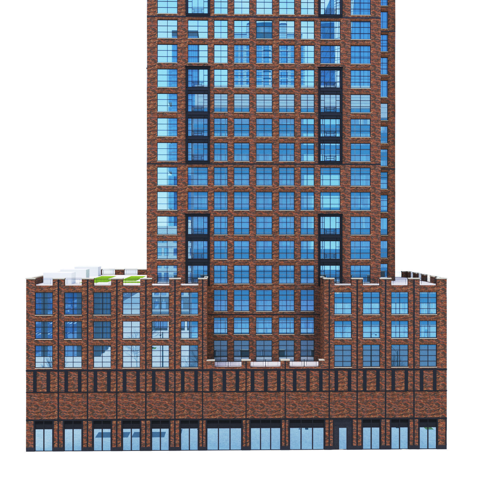 Abington House Building 3D model_1