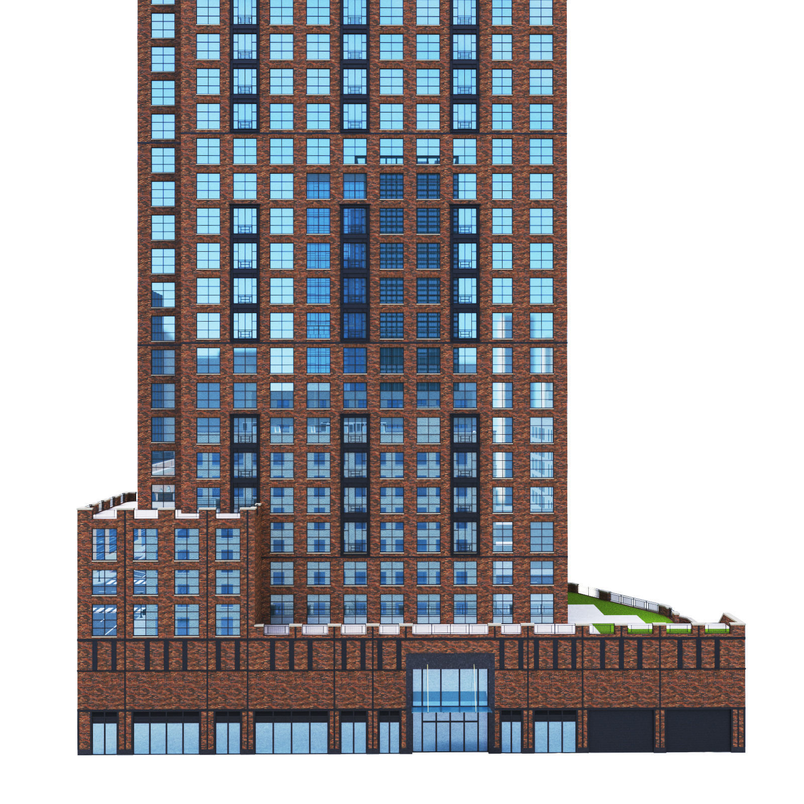 Abington House Building 3D model_2