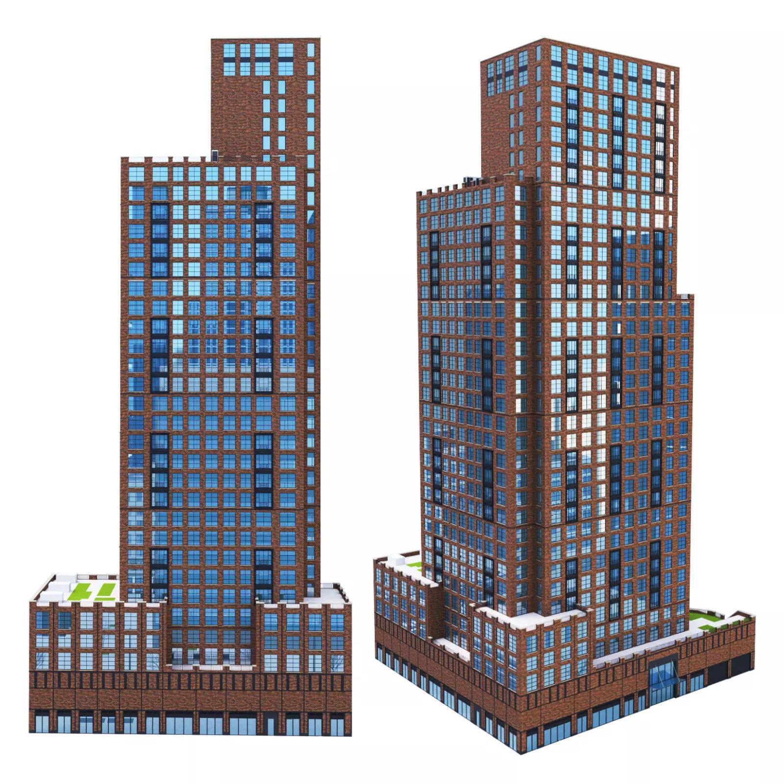 Abington House Building 3D model_0