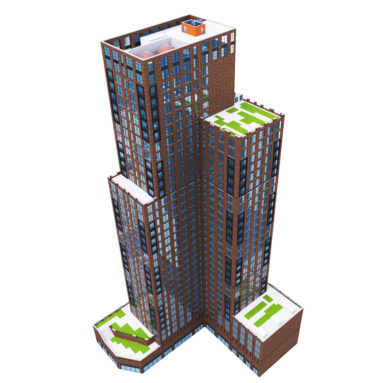 Abington House Building 3D model_3