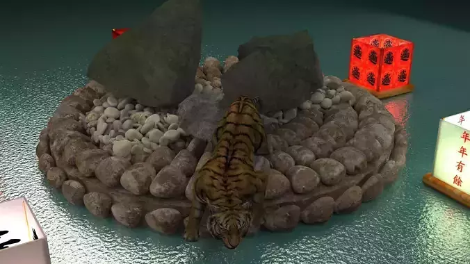 Chinese drinking tiger 