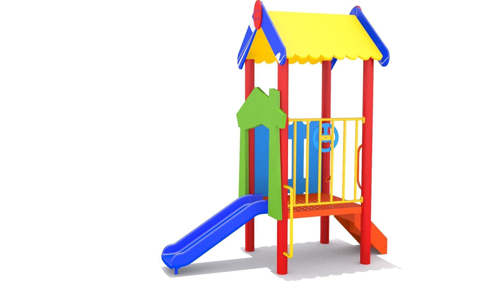 Mini Playground Free low-poly 3D model_3