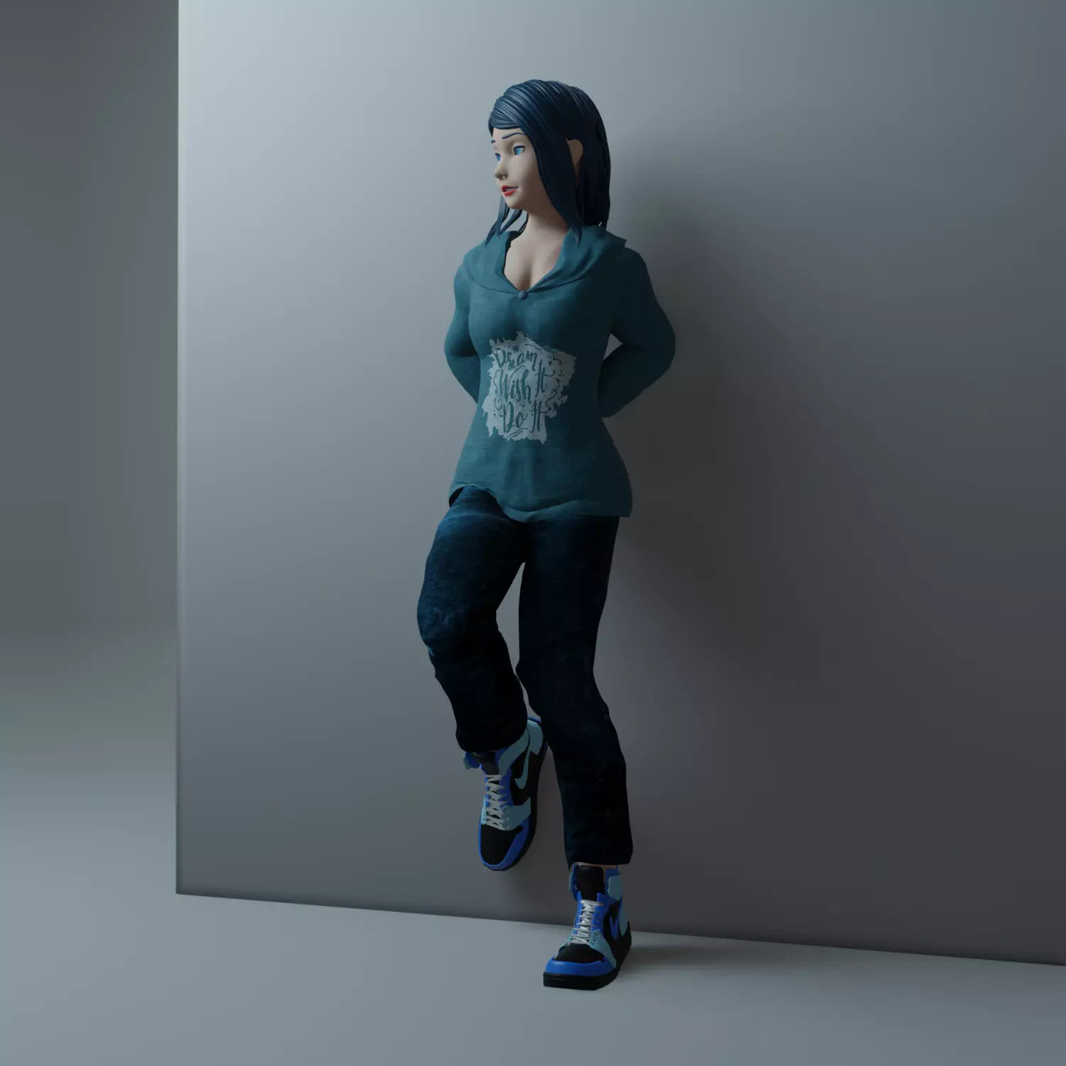 GIRL CHARACTER 3D model_0