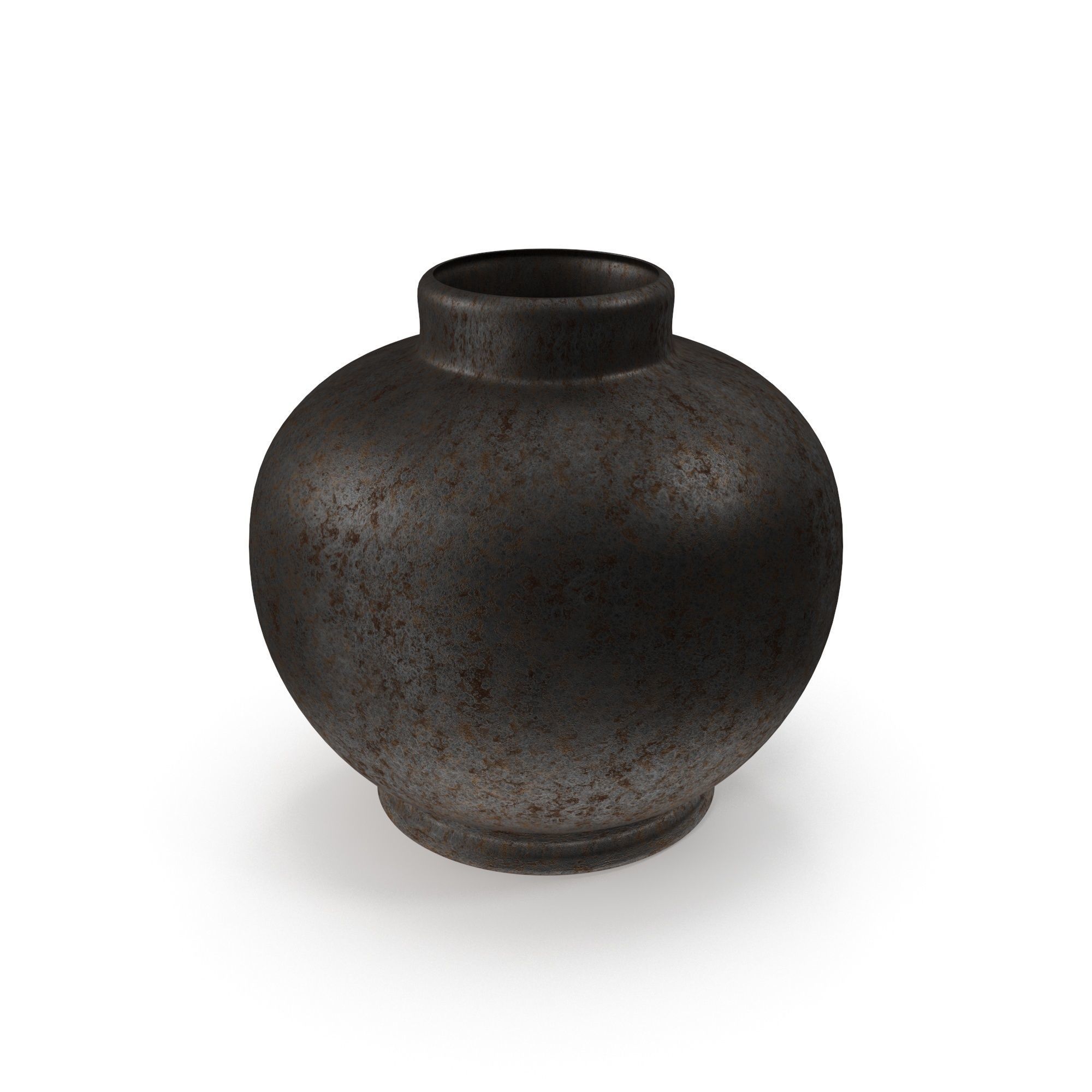 Metallic Gray Vase Free 3D model_2