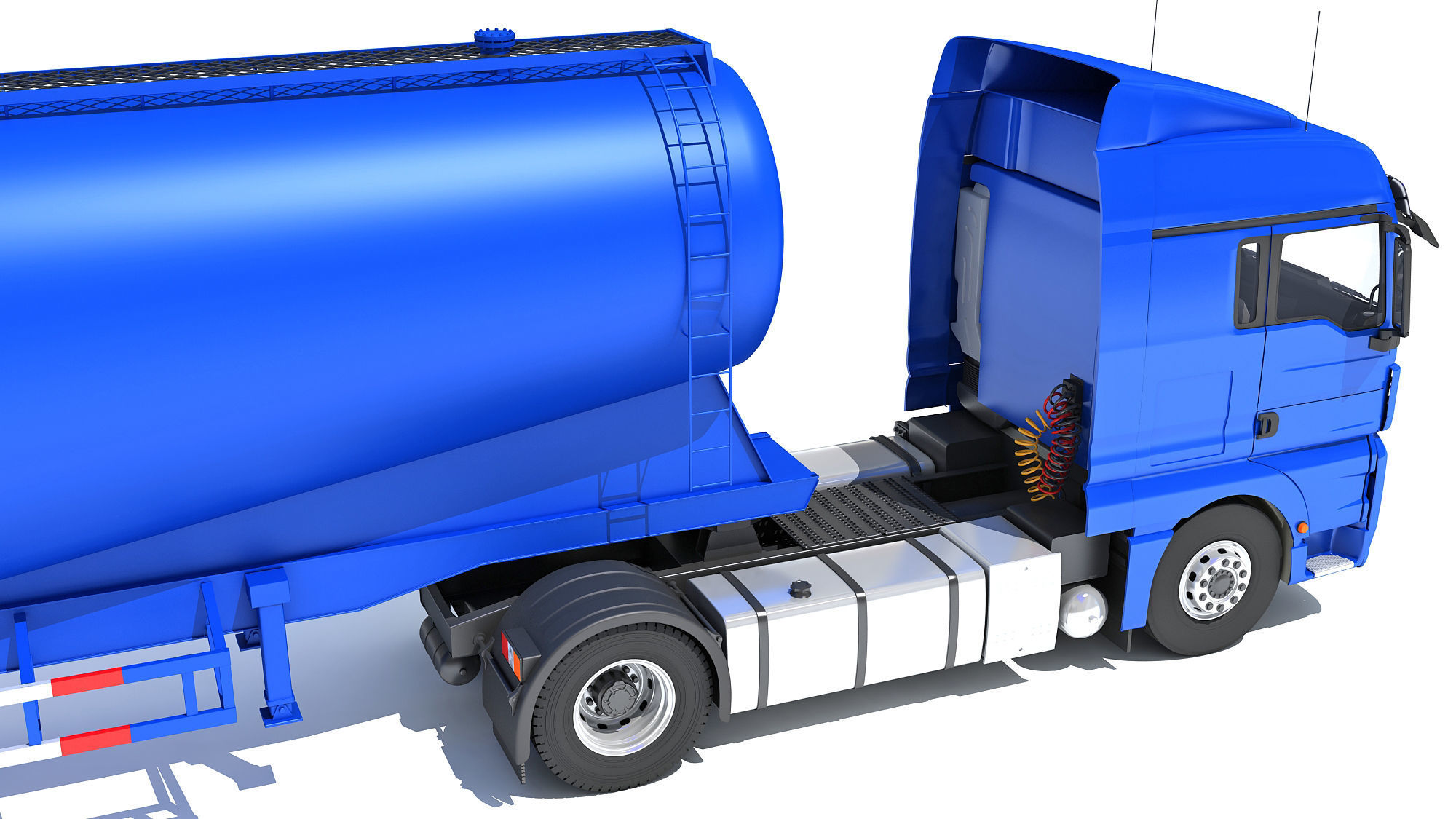 Truck with Tank Trailer 3D model_16