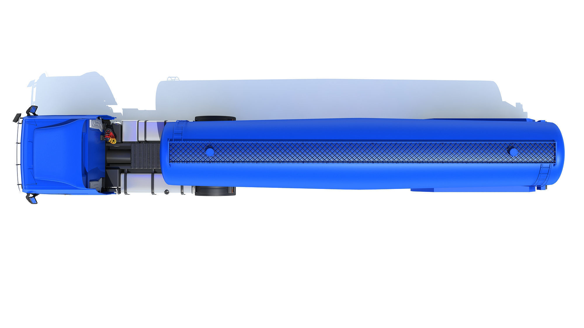 Truck with Tank Trailer 3D model_11