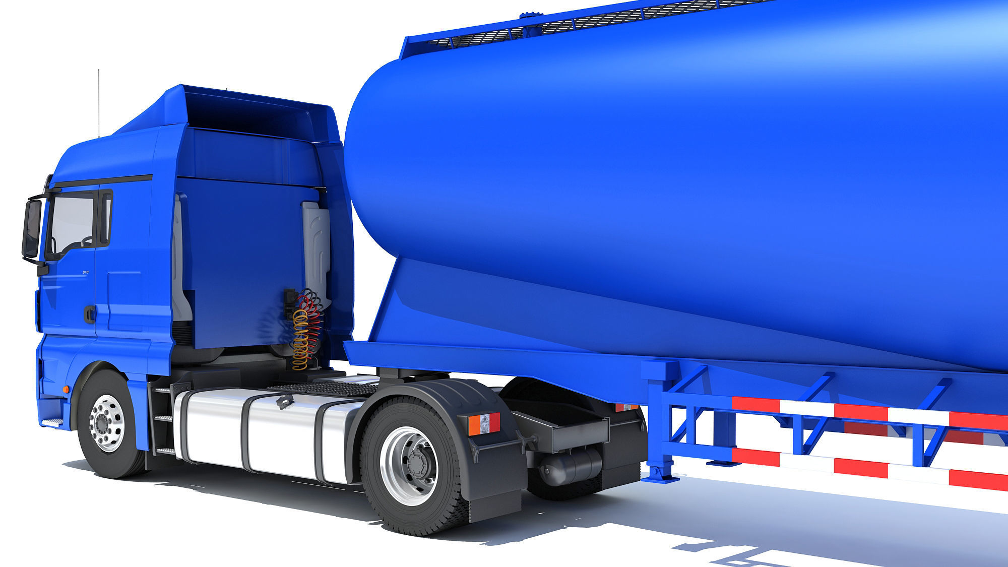 Truck with Tank Trailer 3D model_13